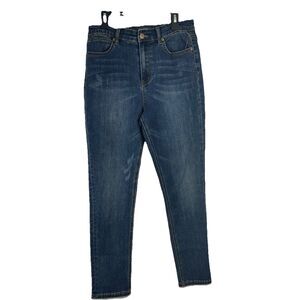 Karen Kane Women’s Jeans Size 6 Mid Rise Stretch Blue Skinny Denim 5-Pocket